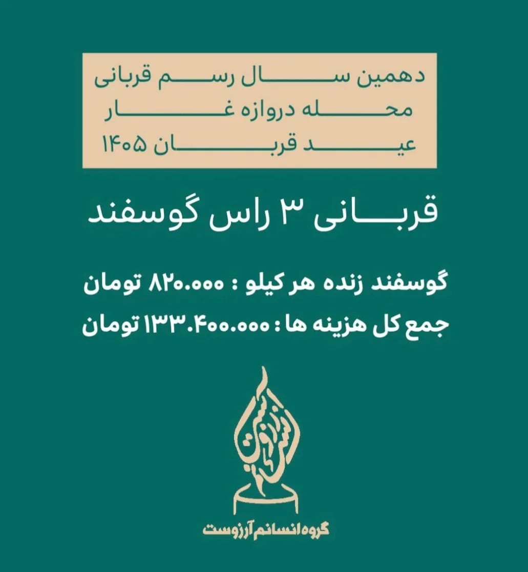 گزارش مالی دهمین سال رسم قربانی